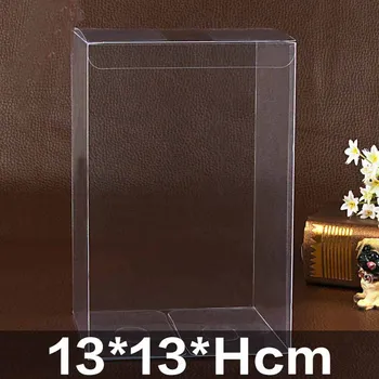 

Clear PVC Box Packing Cake/Gift/Toy Box,Wedding Candy Box Custom Logo Extra Transparent Waterproof Clear oversize 10pcs