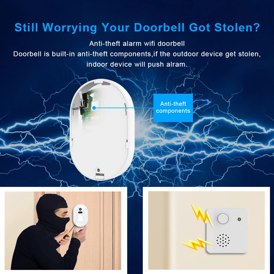IP Doorbell Camera Wifi Interfone Looline Mini Phone Free Cloud Storage Battery Doorphone Looline