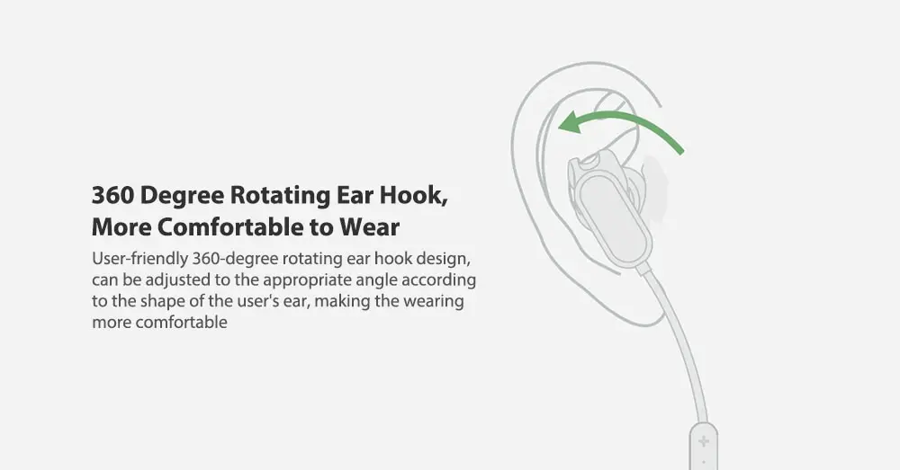 Xiaomi YDLYEJ03LM IPX4 Waterproof In-ear Sports Earphone Bluetooth Earbuds with Line Control Microphone Youth Edition- White
