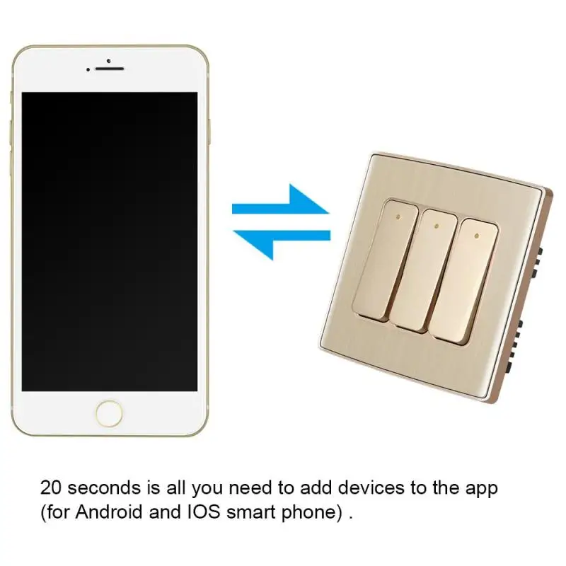 

Wireless WiFi Smart Switch Relay Remote Control Light Switch Wireless Space Free For Ios Android Smart Phone works D35