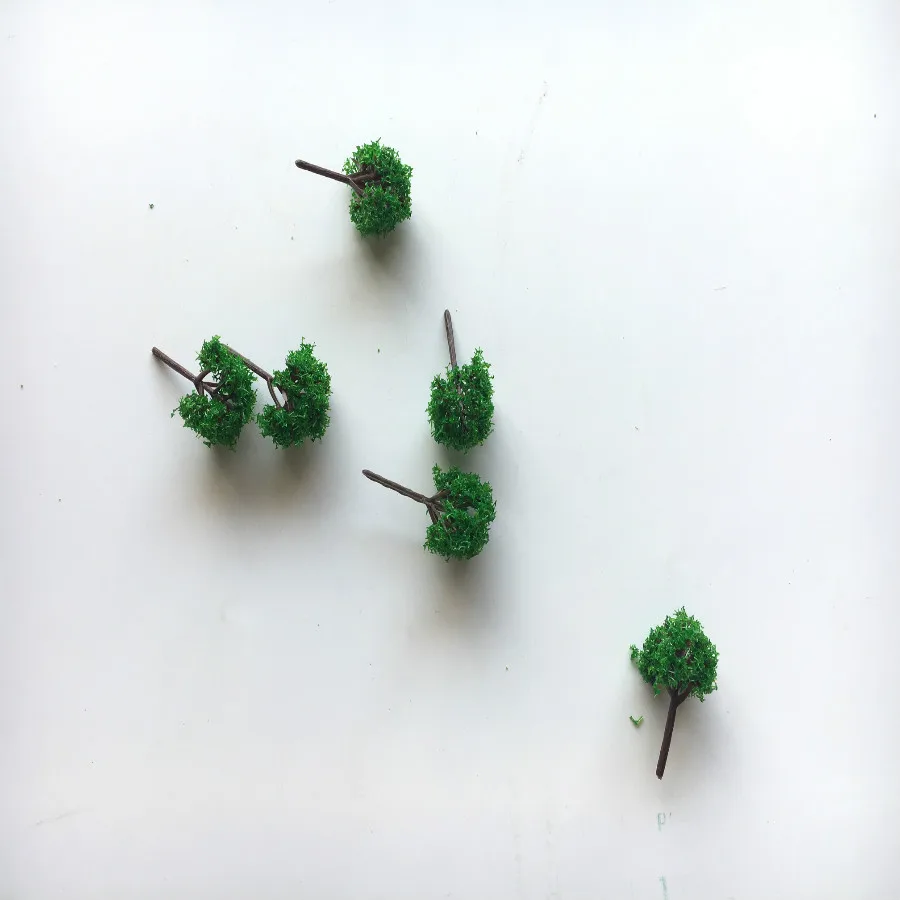 50pcs/lot Architecture N Z 1:1000 Scale Model Miniature Green Trees In 3.5cm For Ho Train Layout - Image 6