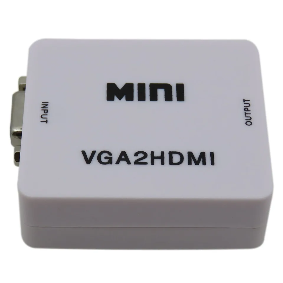 1PCS mini VGA to HDMI converter with package font b audio b font for PC laptop