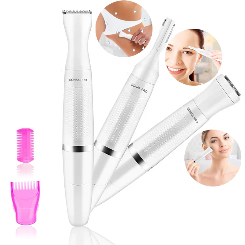 

SONAX PRO 3 In 1 Electric Epilator Women Painless Hair Removal Facial Depilator Eyebrow Trimmer Bikini Trimmer Shaving Machine