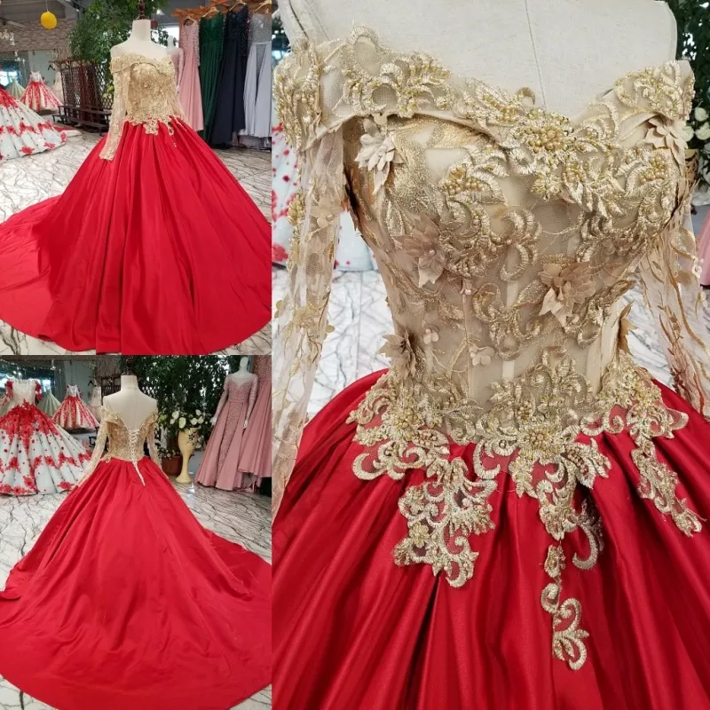 red princess gown