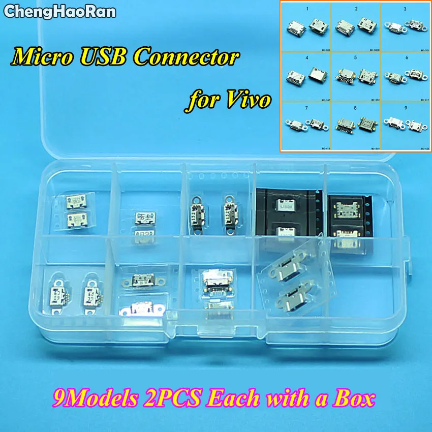 

ChengHaoRan Mini USB Jack Micro USB Socket Connector Charging Port for VIVO X520 X5 X6 X7 X9 X9plus Y37 Y55 V3MAX