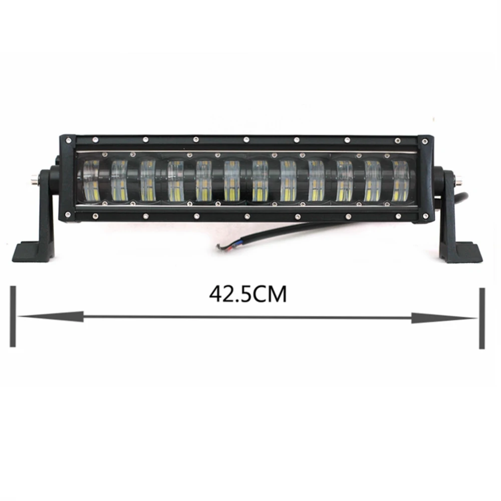 9D 4x4 внедорожный ближнего и дальнего однорядные светодиодный рабочий светильник бар для Jeep грузовиков внедорожник ATV 12V 24V трейлер для автомобилей и мотоциклов, Внешнее освещение - Цвет: 17 inch
