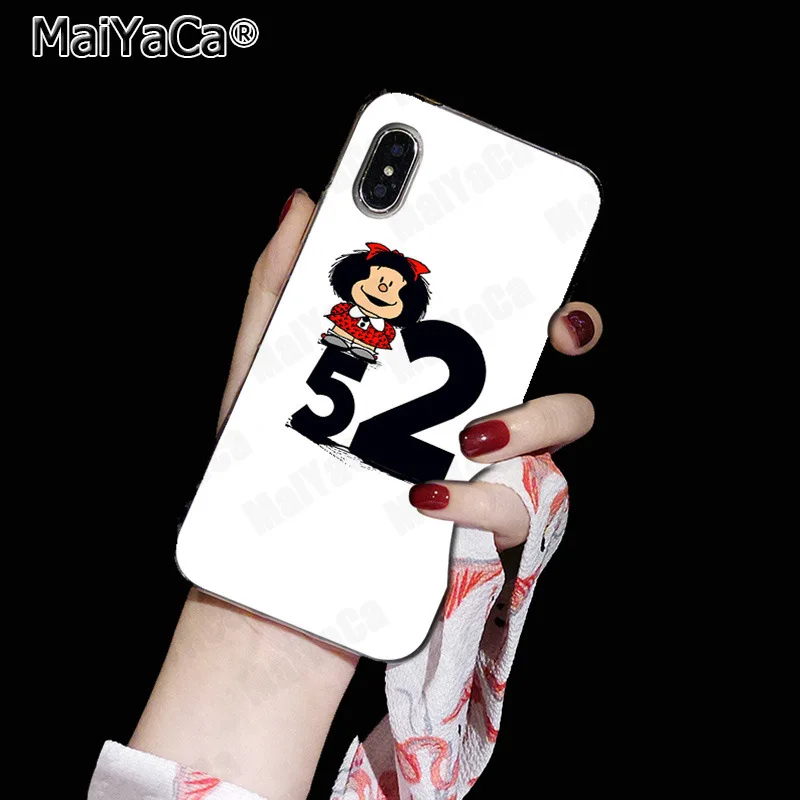 MaiYaCa милая девушка mafalda Забавный чехол для телефона для iphone 11 pro 8 7 66S Plus X 10 5S SE XR XS MAX - Цвет: 8