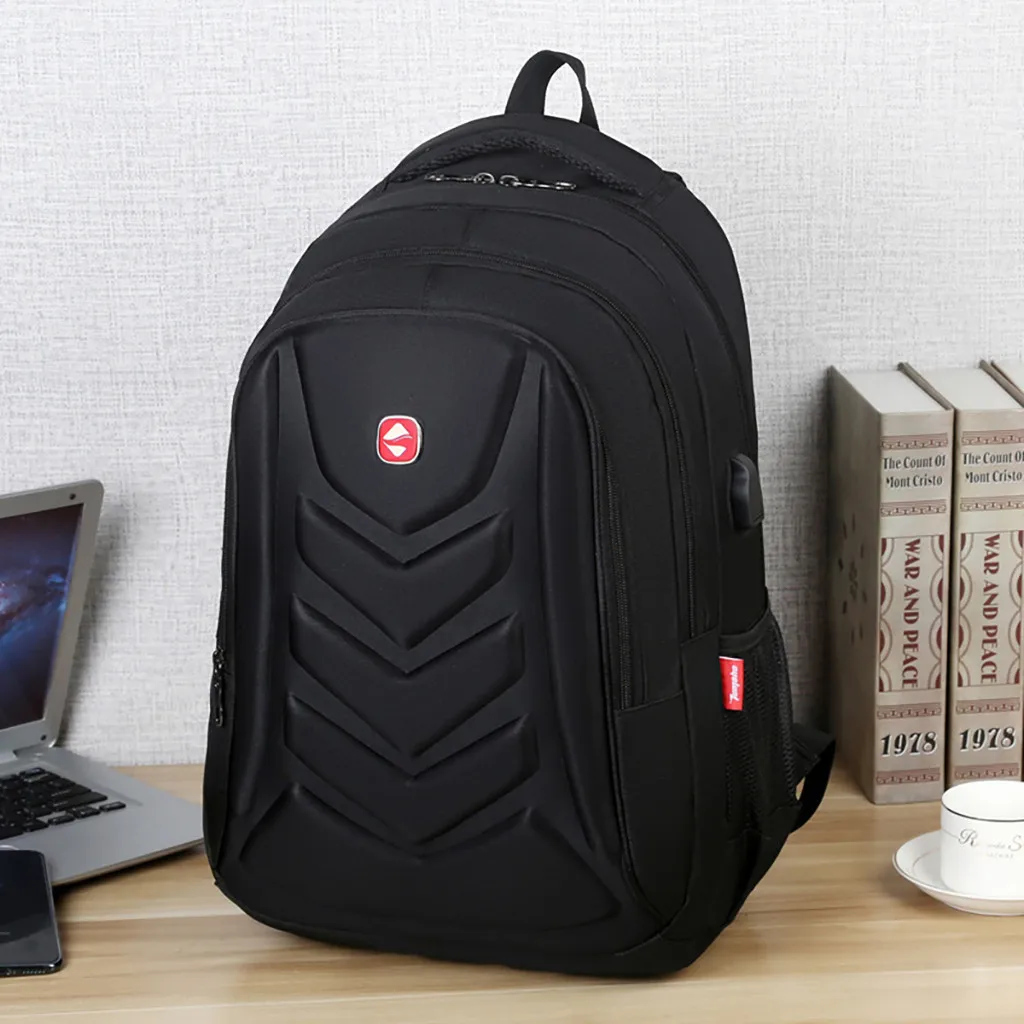Fashion man laptop backpack Men's New Business Backpack Computer Bag Travel Backpack Clamshell Multifunctional#EX