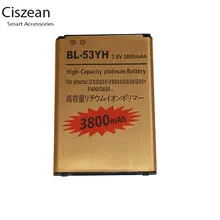 Ciszean 5x3800 мАч Замена литий-ионный золото Батарея для LG G3 bl-53yh G3 D855 F400 D830 D850 Vs985 D850 d851
