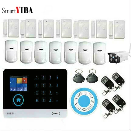 Promo  SmartYIBA LCD WIFI GSM Alarm System Kit with Outdoor IP Camera for Smart House App Control Wireless