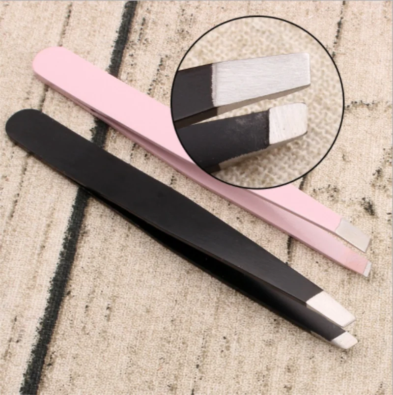 1pcs Eyebrow Tweezers Stainless Steel Face Hair Removal Eye Brow Trimmer Eyelash Clip Cosmetic Beauty Makeup Tool / 200pcs | Красота и