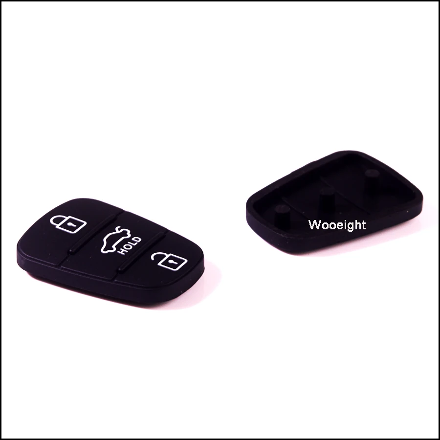 Wooeight 2Pcs Remote Key Fob Case 3 Button Silicone Key Pad For or Hyundai I30 IX35 Kia Seed SeedPro Picanto Sportage Flip Key (1)