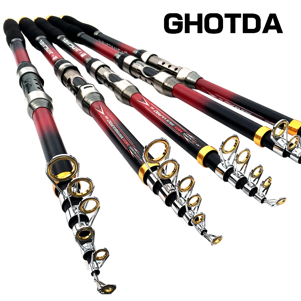 GHOTDA High Carbon Portable Telescopic Fishing Rod Carp Fishing Fishing Tackle