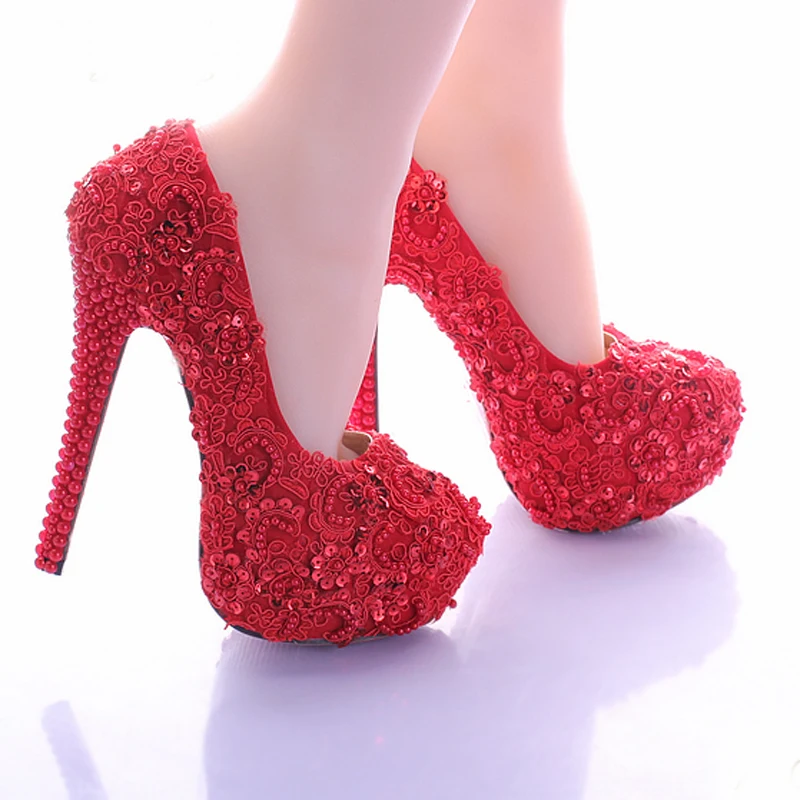 2019 Hot Womens sparkling crystals rhinestone heels platform wedding shoes vogue