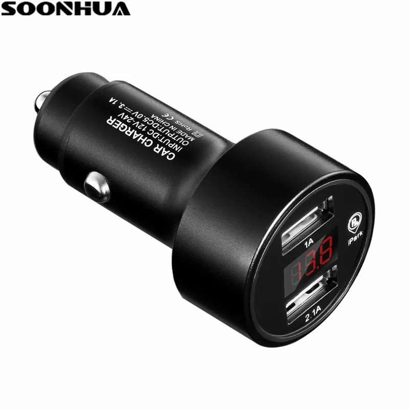 Smart Dual Port 5V 3.1A Fast USB Car Charger Intelligent Find Car GPS