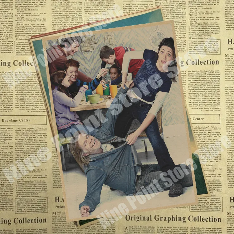 Бесстыдный классический фильм крафт-бумага Плакат Бар Кафе гостиная столовая настенные декоративные картины - Цвет: Серый
