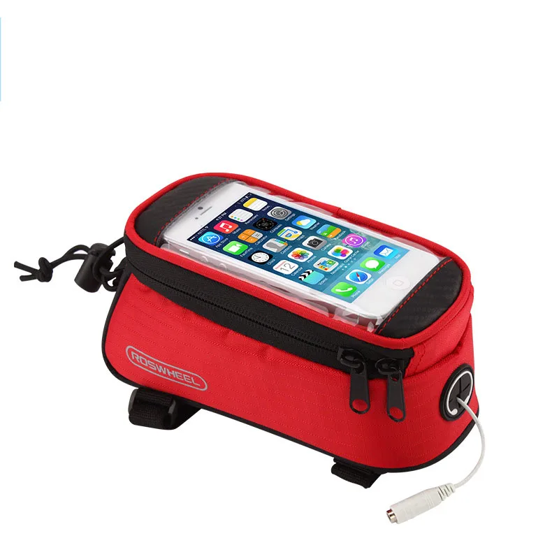Сумка для велосипеда, велосипедная Рама, сумка для мобильного телефона, чехол - Цвет: RED
