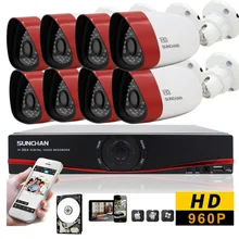 Sunchan HD 8CH системы видеонаблюдения 1,3-мегапиксельной камерой 720 P реального времени наблюдения ахд DVR 8 шт. открытый 1500TVL камеры системы безопасности 1 ТБ HD система видеонаблюдения видеонаблюдение комплект