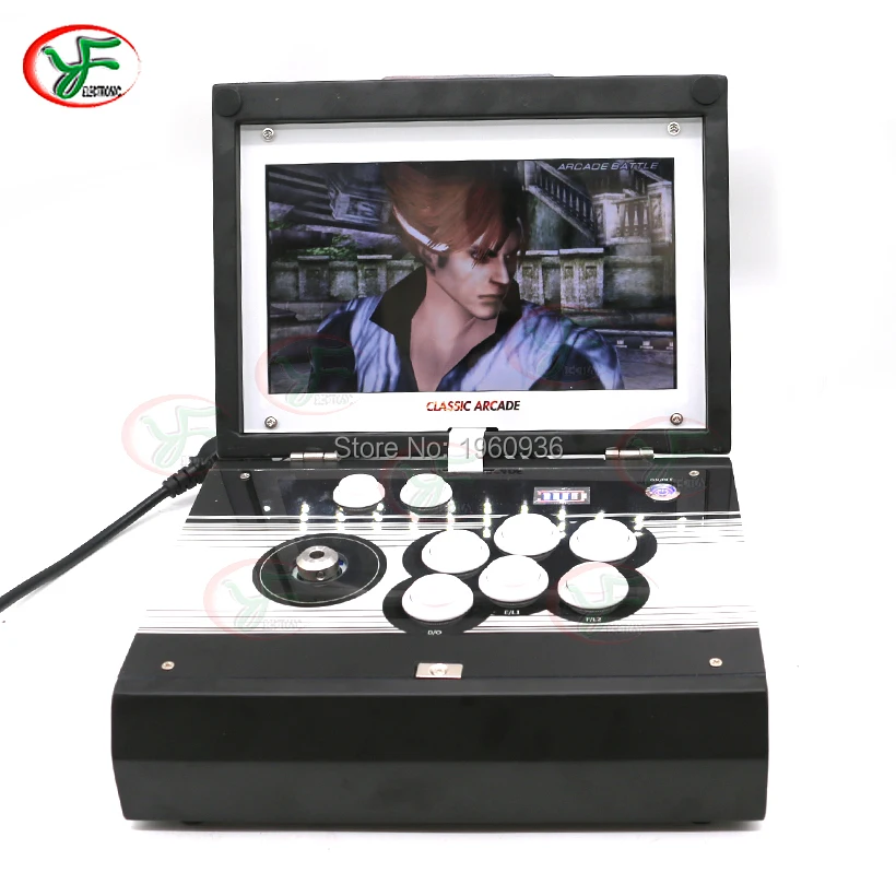 

Mini Arcade Console 10 inch Portable Arcade Game Console With 2210 in 1 Game Board 100 3D Games Iron Box HD LCD Monitor