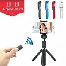 Fghgf Bluetooth inalámbrico selfie stick portable universal teléfono móvil extensible monopod para Android para el iPhone 6 7 8 s xiaomi 6