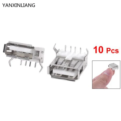 

10PCS USB Type A Standard Port Female Solder Soldering Jacks Connector
