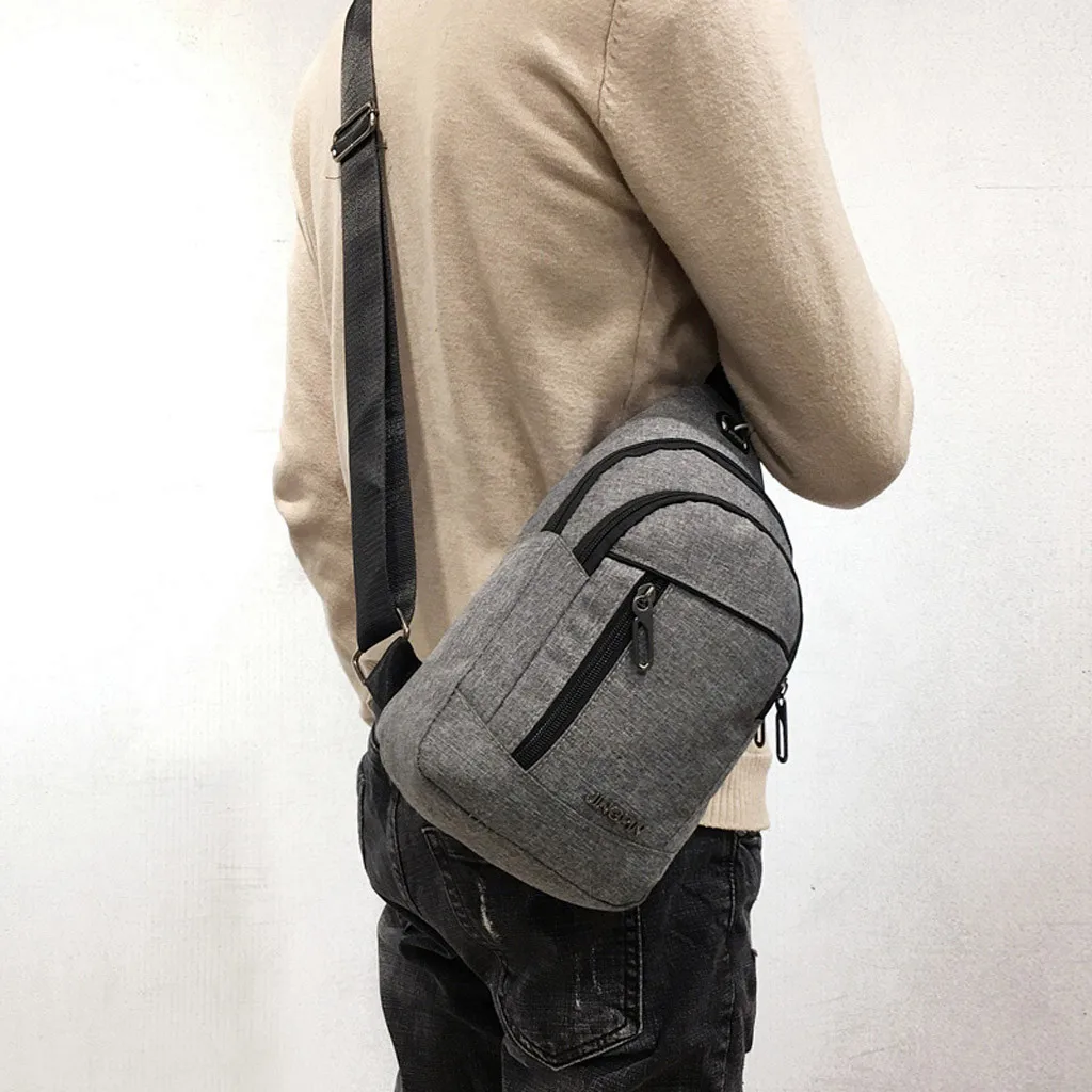 Новая мужская сумка через плечо нейтральная Спортивная оксфордская ткань сумка через плечо нагрудная сумка поясная сумка