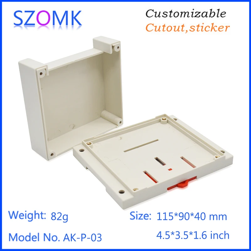 szomk electronics plastic enclosure for pcb junction box din rail enclosure control box szomk outlet boxes instrument enclosure box project box plastic housing  (8)