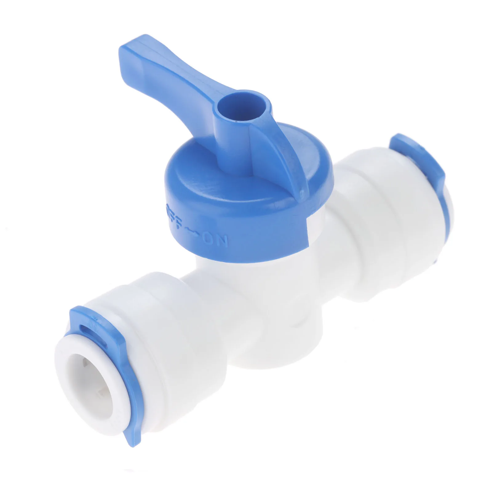 1/4" 3/8" OD Hose Water Ball Valve Fittings Plastic Quick Connection Control for Reverse Osmosis RO Water System Water Purifier