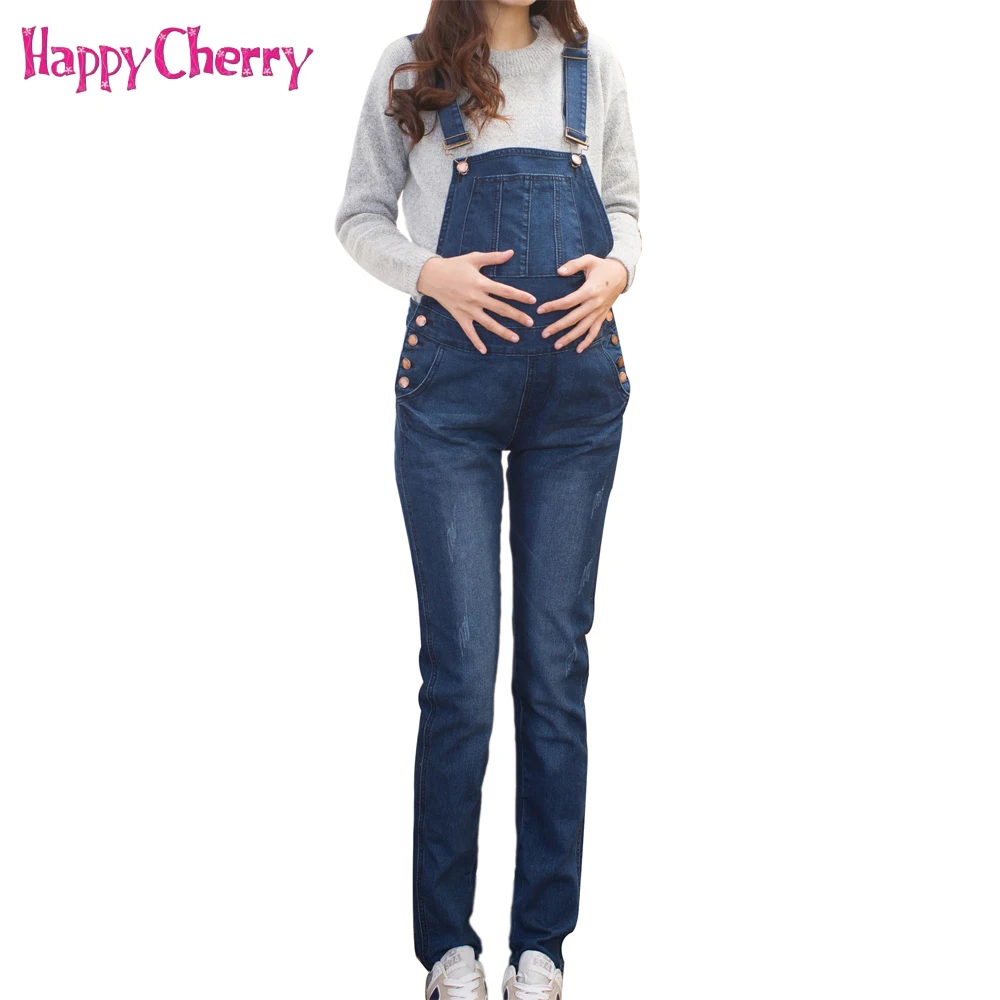 

New Maternity Jeans Pregnancy Winter Warm Jeans Maternity Clothes Pants for Pregnant Femme Enceinte Maternity Bib Pants Hamile