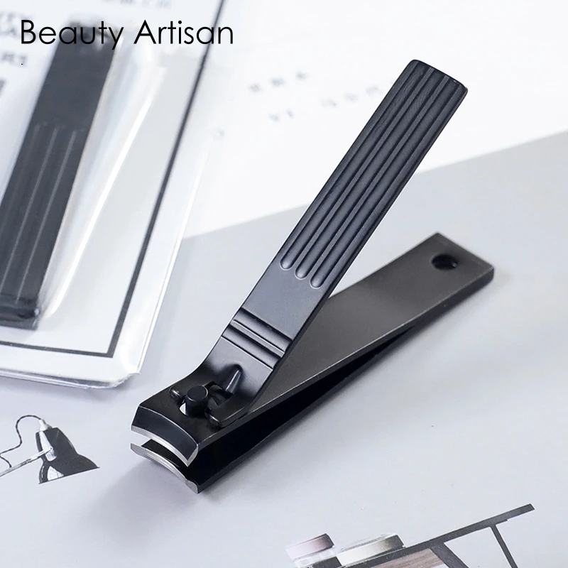 1PC Large Stainless Steel Nail Clipper Cutter Scissors Professional Manicure Trimmer Black High Quality Finger Toe |