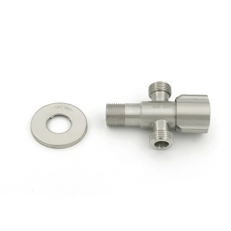 SRJ Angle Valve 304 Stainless Steel Drawing Rantirust Double Head Angle Valve One In Two Out Three General Formula Hardware Tool SRJ Angle Valve 304 Stainless Steel Drawing Rantirust Double Head Angle Valve One In Two Out Three General Formula Hardware Tool