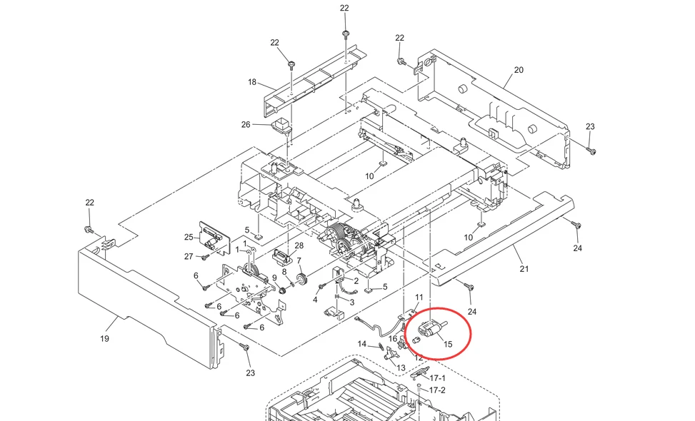 1X LM5140001 каток подачи для пикапа кассеты в сборе Brother HL 5240 5250 5270 5280 5350 MFC 5370 8460 8860 DCP 8870