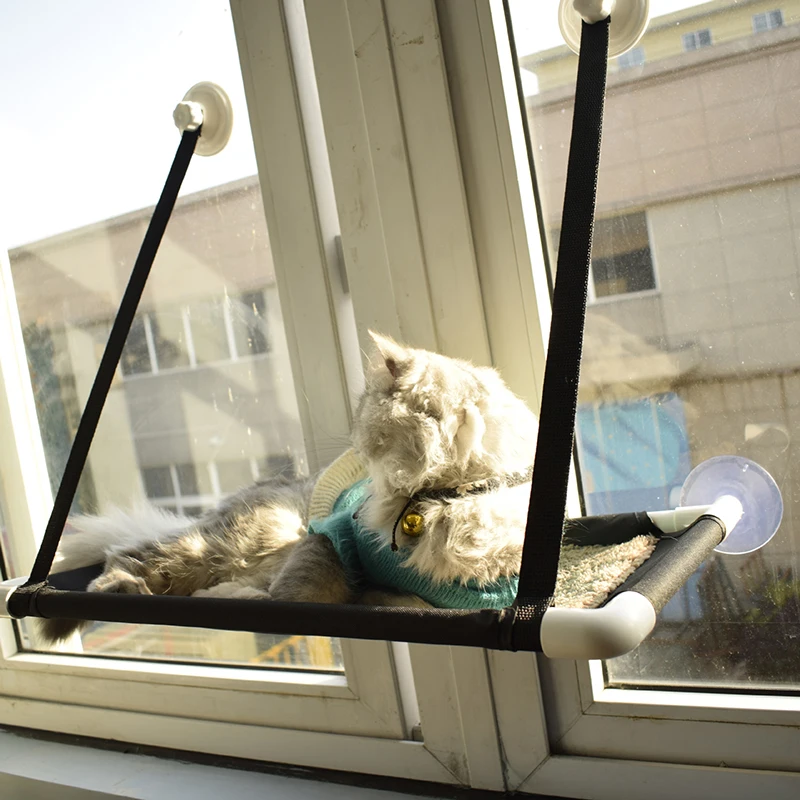 Strong Paste Glass Window Cat Hammock Washable Cat Bed Single or Double Layers Cozy Pet Hanging Window Cat Hanging Mat House6