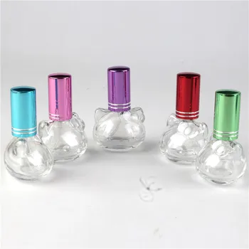 

10ml Clear Glass Women Perfume Bottle Refillable Empty Cosmetic Water Spray Bottle Hello Kitty Shape Portable Reuse Beauty Tools