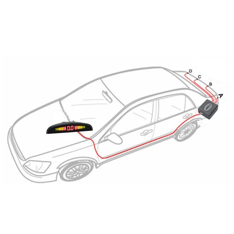 Автомобильный датчик парковки системы 12 В Автомобильный светодиодный дисплей парковки обратный резервный Радар Комплект