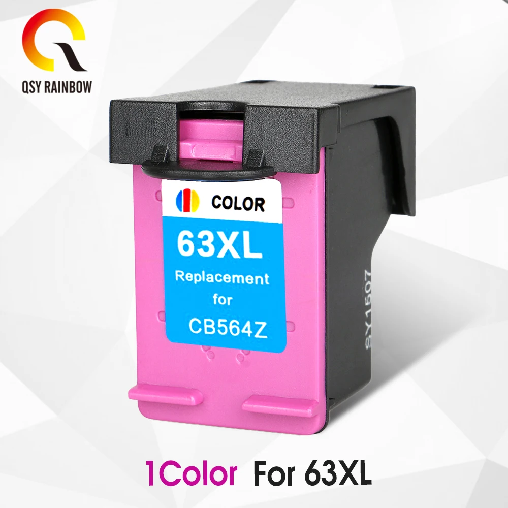 

CMYK SUPPLIES Remanufactured ink cartridge 1 PCS COLOR for HP63XL 63 for hp DESKJET 3632 Officejet 4652 4655 ENVY 4522 printer