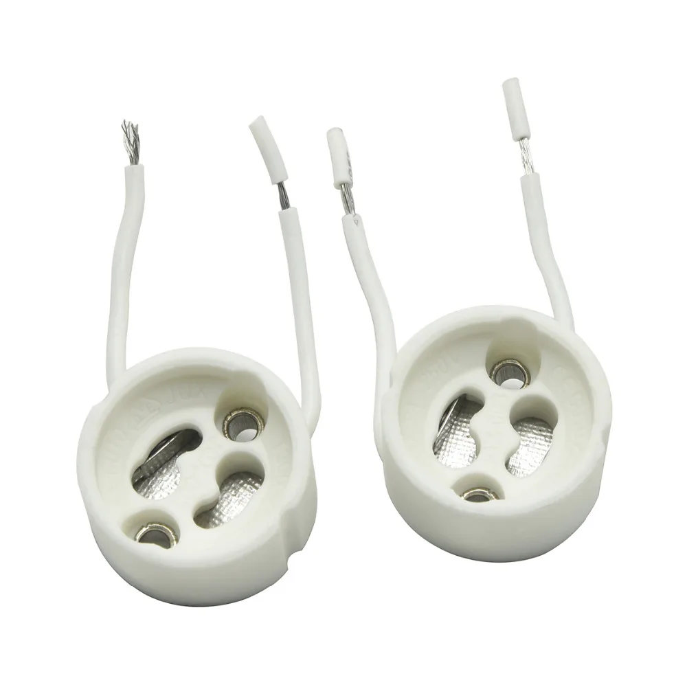 MR16 GU5.3 G5.3 GU10 Lamp Holder with Wire Connector Halogen CFL Bulb Bases LED Light Socket