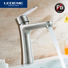 LEDEME современный стиль смеситель для ванной комнаты на бортике смеситель для холодной и горячей воды многоцветная ручка крышки L71002