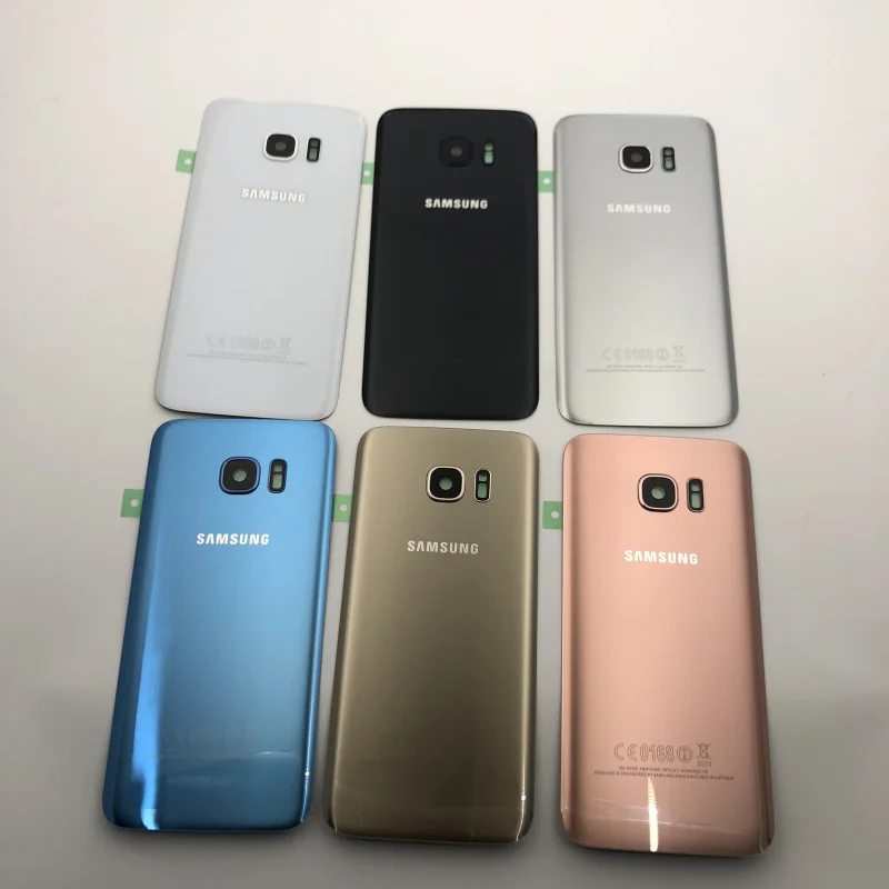 Задняя крышка для аккумулятора S7 стеклянный корпус двери сенсорный ЖК экран