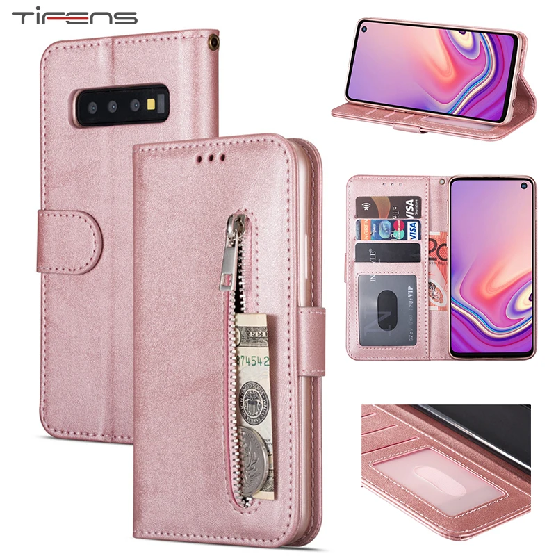 

Zipper Wallet Note10plus Case For Samsung S8 S9 S10 J4 J6 Plus J3 J7 J8 2018 J5 2017 S6 S7 Edge Note 10 9 8 Flip Leather Cover