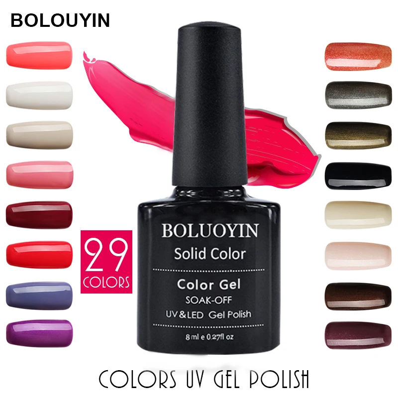 

1pcs UV Nail Gel Polish Shiny Glitter Led Gel Nail Varnish Semi Permanent Led Gel Need Led Lamp UV Nail Polish 8ML Red Enamel