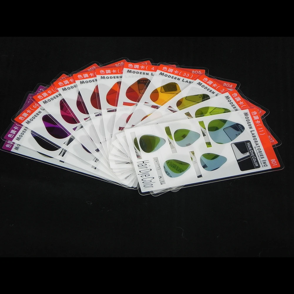 Hair Color Chroma Tone Card Pigment Mixture Palette Guide Paper Styling Tool Hot
