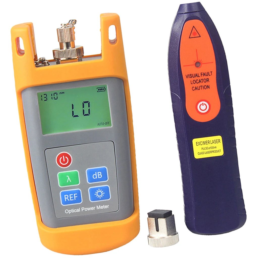 

Mini Optical Fiber Power Meter Tool+ 30mW Visual Fault Locator Red Light Pen