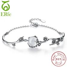 Браслет с лунным камнем, простой 925 пробы, серебряная цепочка, нарукавник для женщин, филиал торнбуша, женский браслет, манжета, браслет SB033