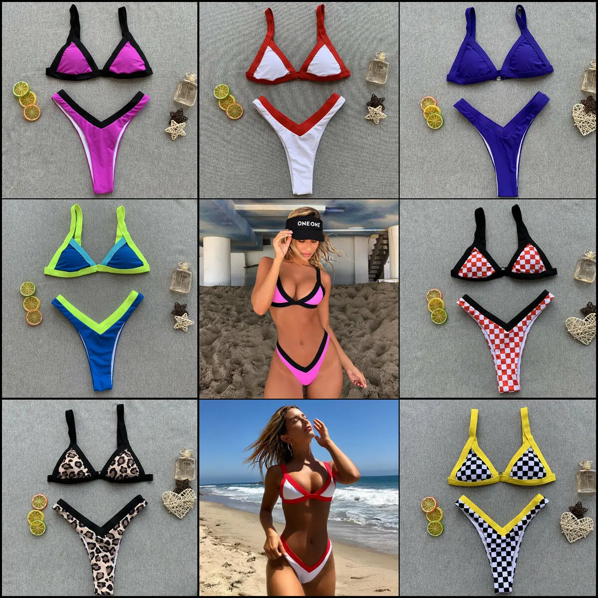 

2019 Female Separate Push up Swimsuit New Women's Padded Bikini Set Leopard Patchwork Swimming Suit Red Bathing Suit