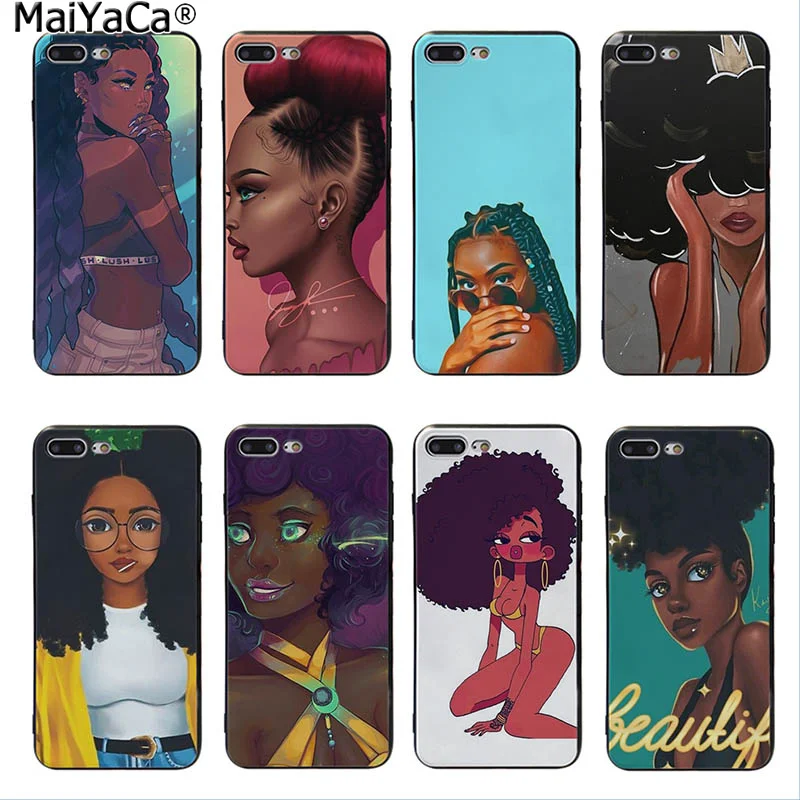 MaiYaCa Black Girl Magic Melanin Poppin классические аксессуары для телефонов Чехол iPhone XSMax X XS XR 7