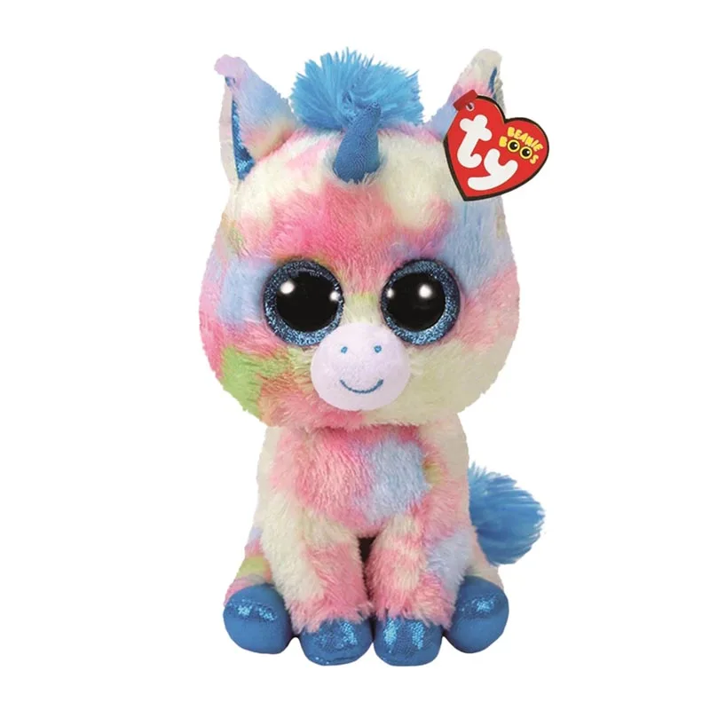 

Ty Beanie Boos Plush Animal Doll Blitz Ice Cream Color Unicorn Soft Stuffed Toys With Tag 6" 15cm