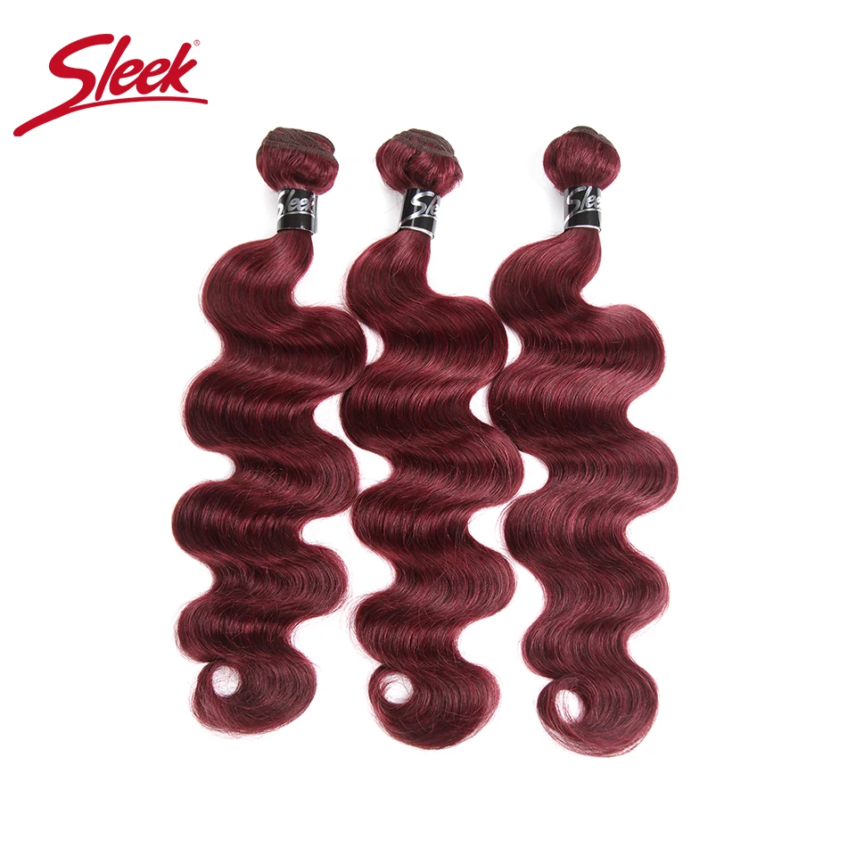 Sleek Remy Human Hair Bundles Pre-colored 99J/27# color  613# Brazilian Body Wave Hair Bundles Natural Human Hair Weave Bundles