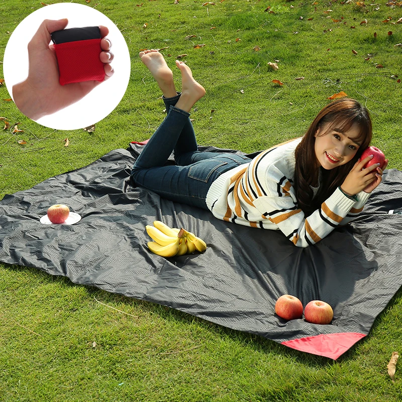 

110*150cm Outdoor Air Mattress Moisture Proof Inflatable Mat Waterproof Picnic Beach Mat Folding Play Blanket Pocket Mat 30