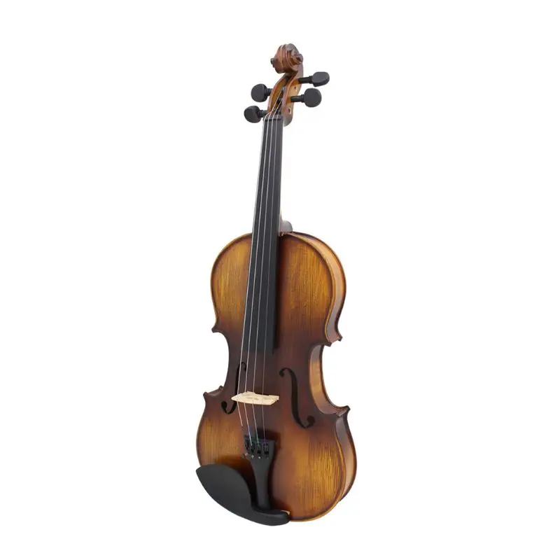 

Full Size Acoustic Violin Fiddle Solid Wood Matte Finish Ebony Face Board 4-String Instrument